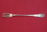 Acid Etched by Whiting Sterling Silver Cocktail Fork w/ catfish, fish  6"