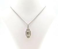 Platinum 1.22 Carat Genuine Natural Diamond Halo Pendant (#J4088)