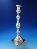 Rose by Unknown Sterling Silver Candlestick Pair 12 1/2" Vintage (#6148)