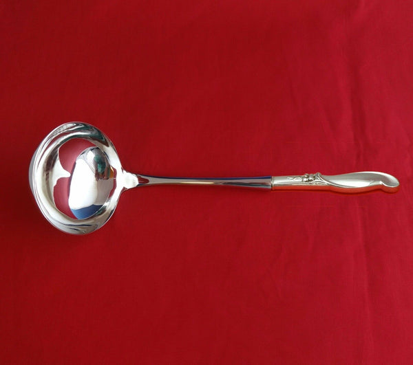 Silver Melody by International Sterling Silver Soup Ladle HHWS  Custom 10 1/2"