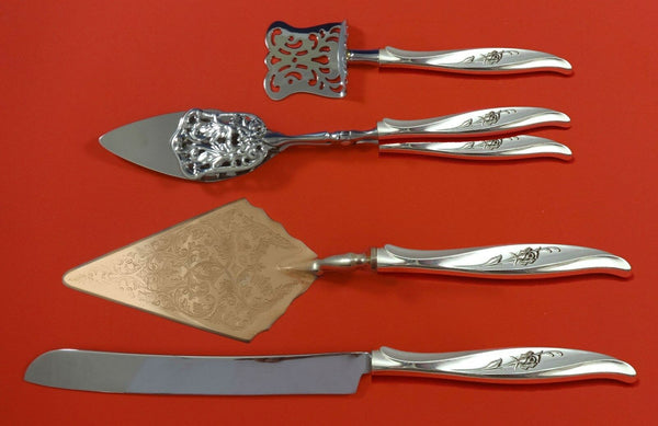 Rose Ballet by International Sterling Silver Dessert Serving Set 4pc Custom Made