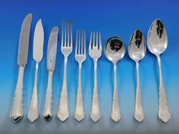 Chippendale by WMF 800 Silver Flatware Service for 6 Dinner Set 50 Pcs German