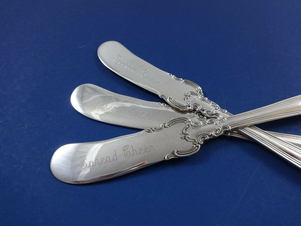 Chantilly by Gorham Sterling Silver Spread Love, Cheer, Peace Set Christmas Gift