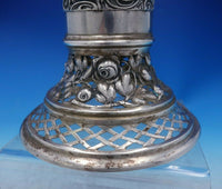 German .800 Silver Vase Holder Courting Couples Hanau Pseudo Hallmarks (#3958)