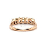 14k Yellow Gold Antique Five Genuine Natural Moonstone Band Ring (#J5694)
