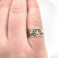 9k Yellow Gold Victorian 7.5mm Wide Wedding Band Ring Size 6 Jewelry (#J6140)