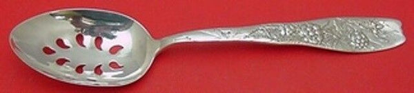 Berry by Whiting Sterling Silver Serving Spoon Pierced 9-Hole Custom 8 1/2"