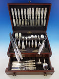 Lily of the Valley by Whiting Sterling Silver Flatware Set Dinner Service 136 Pc