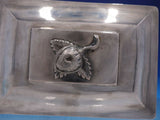 Vintage Polish 700 Silver Footed Jewelry Box with Walnut Finial (#4271)