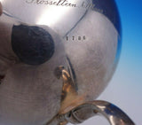 Jezler Swiss .800 Silver Water Pitcher Scalloped with Ebony Handle #1786 (#3783)