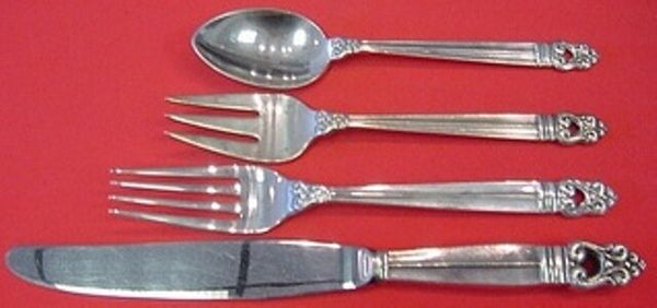 Royal Danish by International Sterling Silver Regular Size Place Setting(s) 4pc