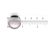 10k White Gold Art Deco Genuine Natural Bloodstone Men's Ring Jewelry (#J5678)