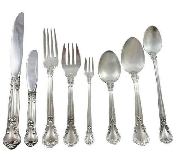 Chantilly by Gorham Sterling Silver Dinner Flatware Set 12 Service 111 Pcs