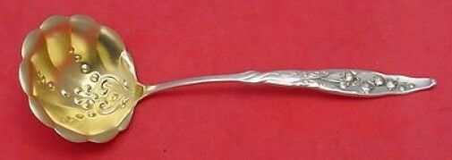 Lily of the Valley by Whiting Sterling Silver Sauce Ladle Design In Bowl 6" Gw