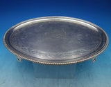 Thomas Richards English Georgian Sterling Silver Salver Tray BC w/Crest (#6812)