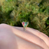 14k Gold 5.25 Carat Bi-Color Watermelon Genuine Natural Tourmaline Ring (#J6531)