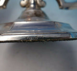 Norwegian .830 Silver Candelabra Pair 2-Light 4 5/8" Tall x 9" (#5150)