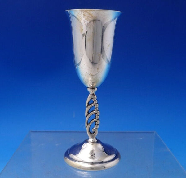 Gunnard Sterling Silver Wine Goblet / Cordial with Pierced Stem #3 (#7164)