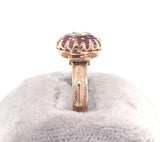 14k Yellow Gold Victorian Genuine Natural Amethyst Rose of Sharon Ring (#J6142)