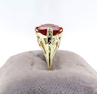 14k Yellow Gold .96ct Genuine Natural Madeira Citrine Filigree Ring (#J5753)