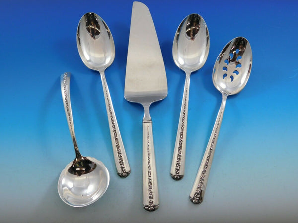 Rambler Rose by Towle Sterling Silver Essential Serving Set Large Hostess 5pc