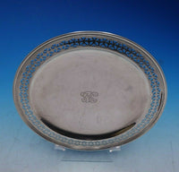 Tiffany and Co Sterling Silver Tray Round with Pierced Edge #17266-1301 (#4705)