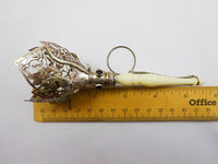 Silverplate Garnets Eight Petal Tussie Mussie Posey Posy Holder (#J1215)