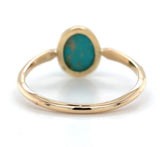 14k Gold 1.65ct Robin's Egg Blue Kingman Genuine Natural Turquoise Ring #J6152