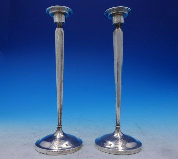 SSMC Sterling Silver Candlestick Pair 9 3/4" Tall x 3 3/8" #0667 (#3855)