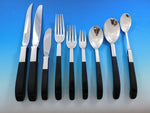 Contrast by Lunt Sterling Silver Flatware Set Service Mid Century Modern 218 pcs