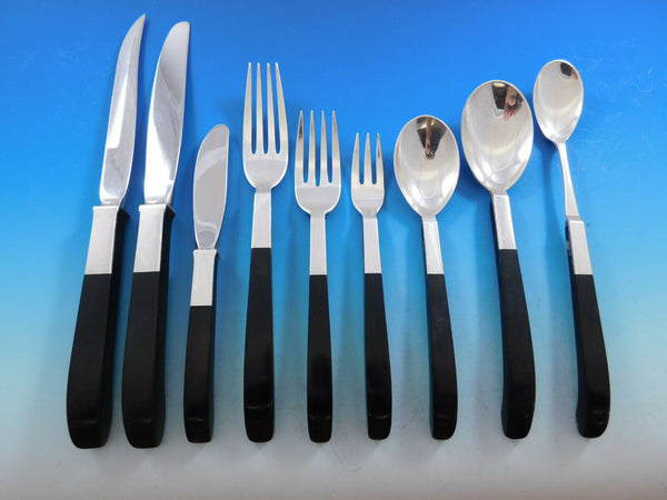 Contrast by Lunt Sterling Silver Flatware Set Service Mid Century Modern 218 pcs