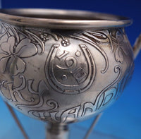 Frank Whiting Sterling Silver Golf Trophy Acid Etched with Clover #6480 (#7022)