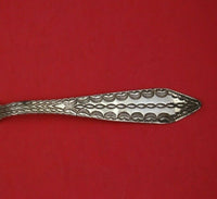 Mexican Sterling Silver Cold Meat Fork Handwrought Chased Feather Pattern 9 1/4"