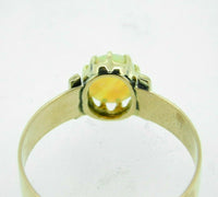 10k Rose Gold Genuine Natural Opal Victorian Wide Band Ring (#J5110)