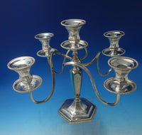 Beaded by Hartford Sterling Co Silverplate Candelabra 5-Light 12" x 15" (#5484)