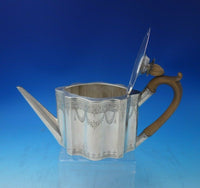 Benjamin Mountigue English Georgian Sterling Silver Tea Pot w/Swags Wood (#5374)