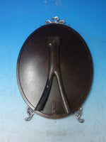 Oval Sterling Silver Tabletop Picture Frame Ribbon Angels 9" x 7" (#6214)