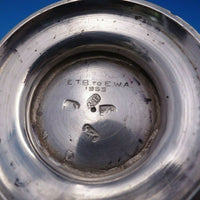 1728 Georgian English Sterling Silver Round Sauce Bowl with Cover (#4306)