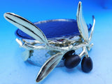 Olive Branch by Michael Aram Gold Nickelplate Coaster Set of 6 with Caddy - New