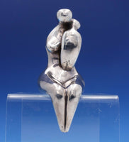 Devora Jaron Israel Sterling Silver Figurine Mother and Child Modernist (#3153)