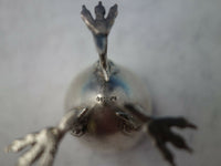 German 800 Silver Poached Egg cups Set of 6 with Chicken Feet (#6242)