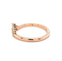 14k Rose Gold 1.11ct Half Moon Genuine Natural Diamond Wedding Set (#J5515)