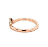 14k Rose Gold 1.11ct Half Moon Genuine Natural Diamond Wedding Set (#J5515)