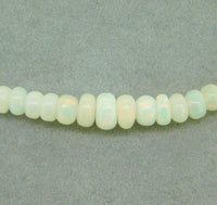 50ct Strand of Genuine Natural Opal Bead Necklace with 14k Gold Clasp (#J4383)