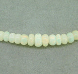 50ct Strand of Genuine Natural Opal Bead Necklace with 14k Gold Clasp (#J4383)