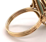 14k Yellow Gold Ming's Jadeite Jade Ring with GIA Report (#J5663)