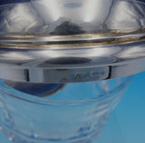 Acropole by Cesa .800 Italian Silver Glass Sugar Bowl Jam Jar with Spoon (#3405)