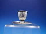 Norwegian 830 Silver Egg Cup with Repoussed Bear Dated 1968 1.21 ozt. (#4298)