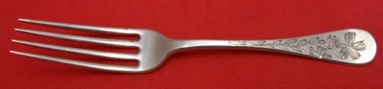 King William Engraved by Tiffany and Co Sterling Silver Breakfast Fork w/Flowers