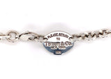 Tiffany and Co Sterling Oval Tag Chain Necklace Jewelry (#J5781)